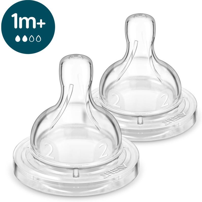 Philips Avent Anti-colic SCY762/02 Trinksauger Anti-Colic 1 m+ Slow Flow 2 St.