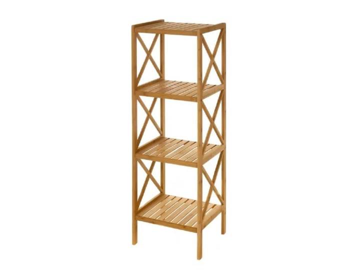 Étagère de rangement - JUANIO - JUANIO - 4 étagères - Bambou naturel - 37x33x119 cm