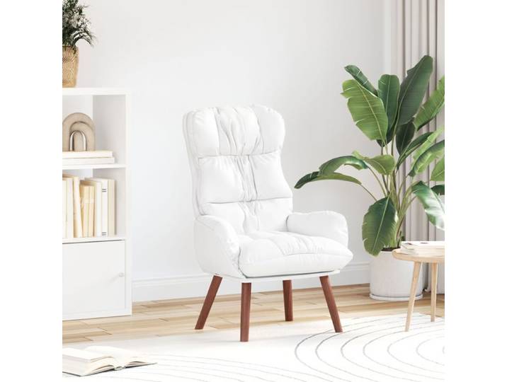 Fauteuil Relaxant - CLOUD - en faux cuir blanc - Taille Moyen EU1208