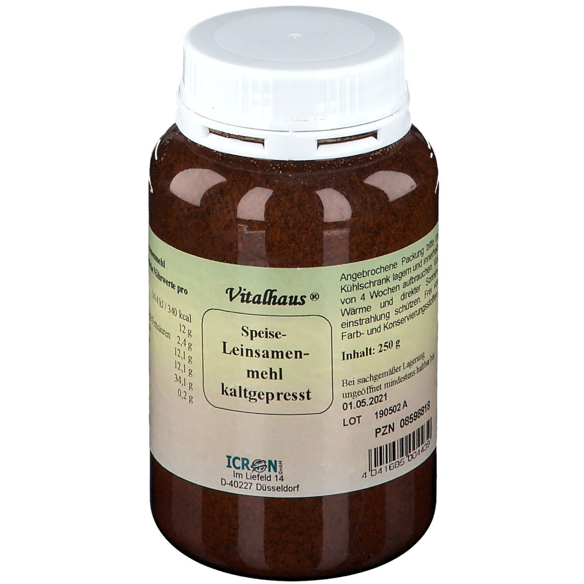 Leinsamenmehl kaltgepresst Vitalhaus 250 g Pulver