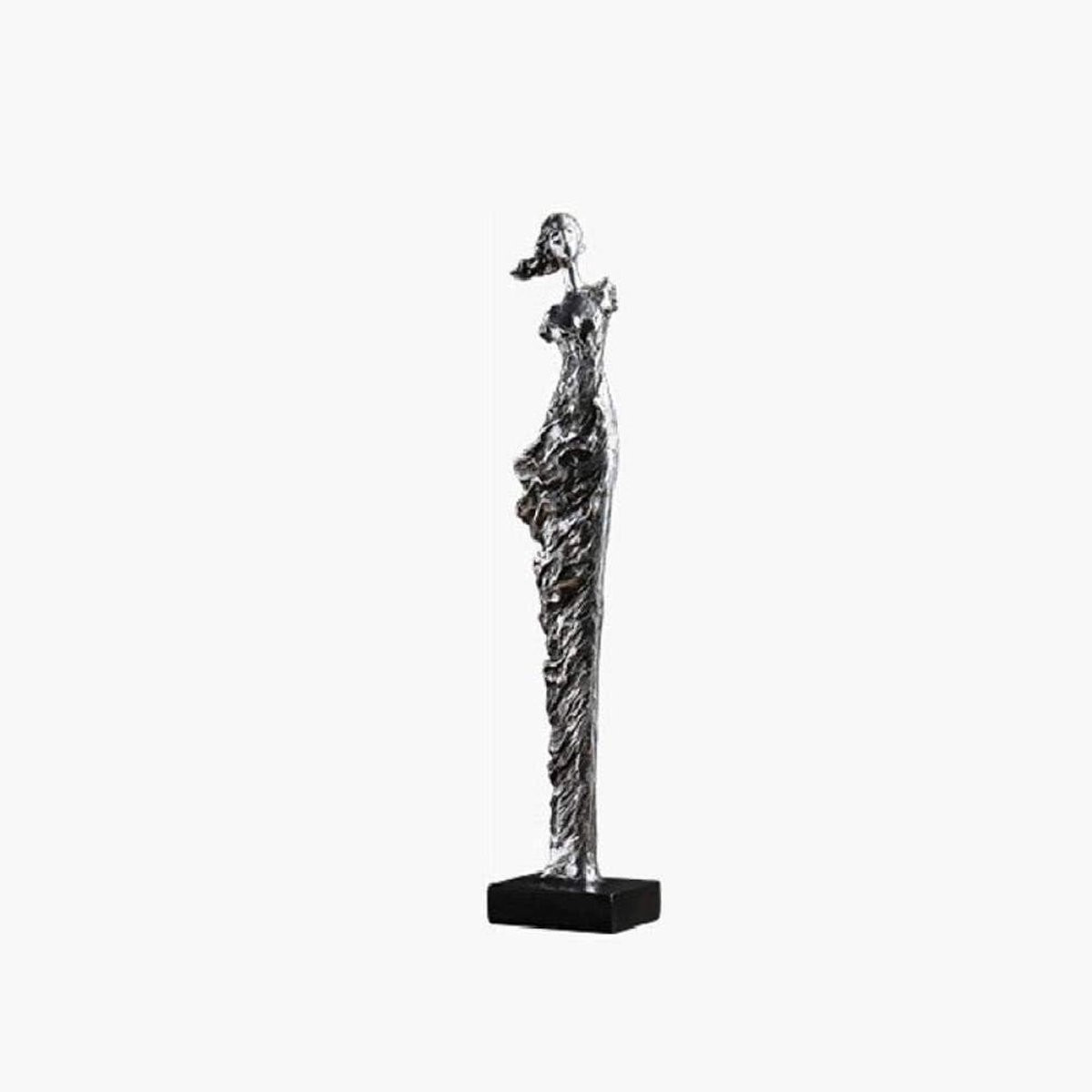 Abstract Meisje Sculptuur - Artistiek Hars Beeldje voor Huisdecoratie