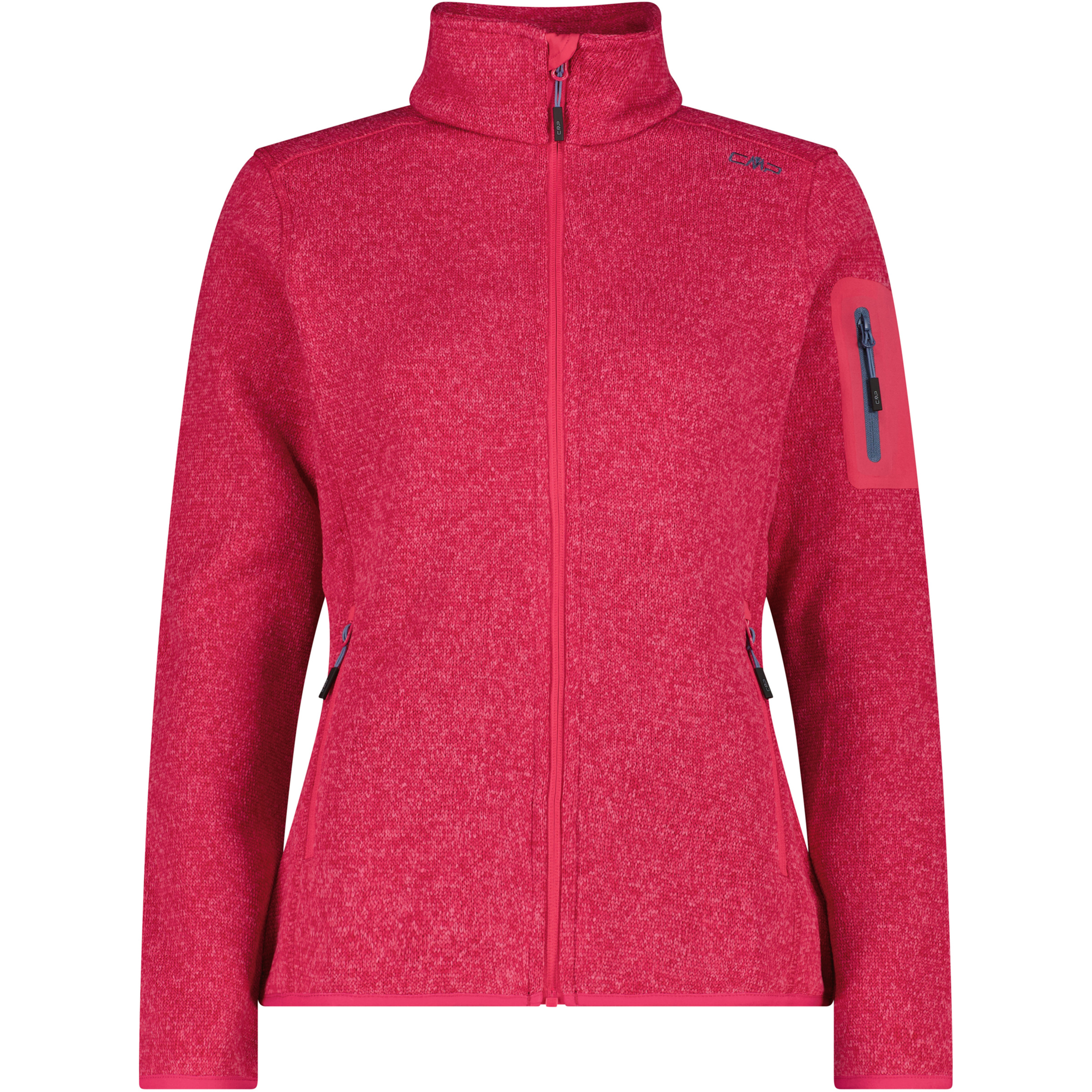 CMP Strick Fleece Damen Fleecejacke pink Größe M Trekking Atmungsaktiv