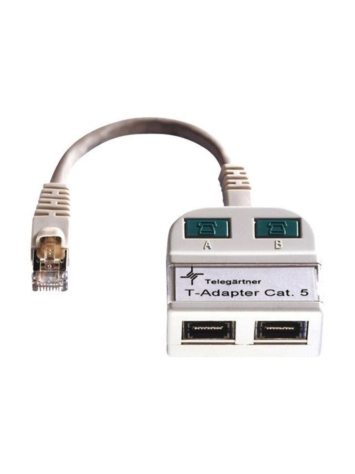 Roline Telegärtner T-Adapter ISDN/ISDN - Grau - 0.1m