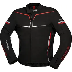 IXS TS-Pro ST-Plus, Textiljacke wasserdicht - Schwarz/Rot/Weiß - S