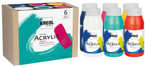 Kreul Triton Acrylfarben "Modern", 6x 750 ml