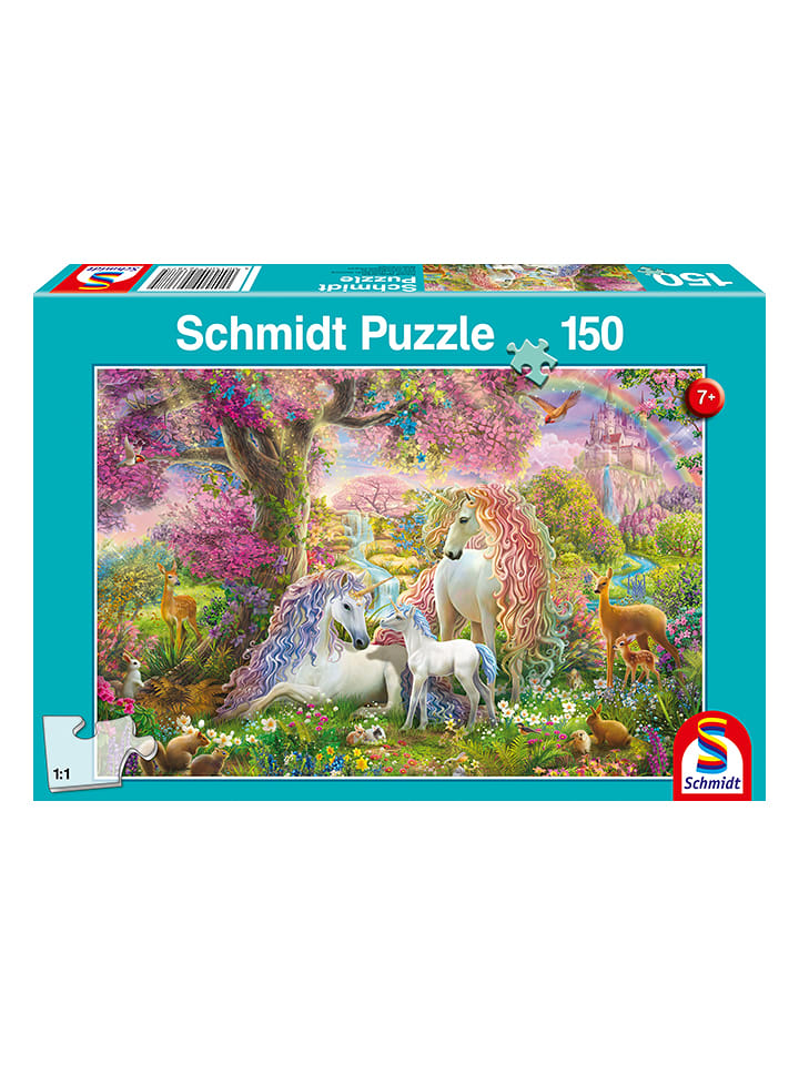 Schmidt Spiele 150tlg. Puzzle "Einhornfamilie im Blütenwald" - ab 7 Jahren - onesize