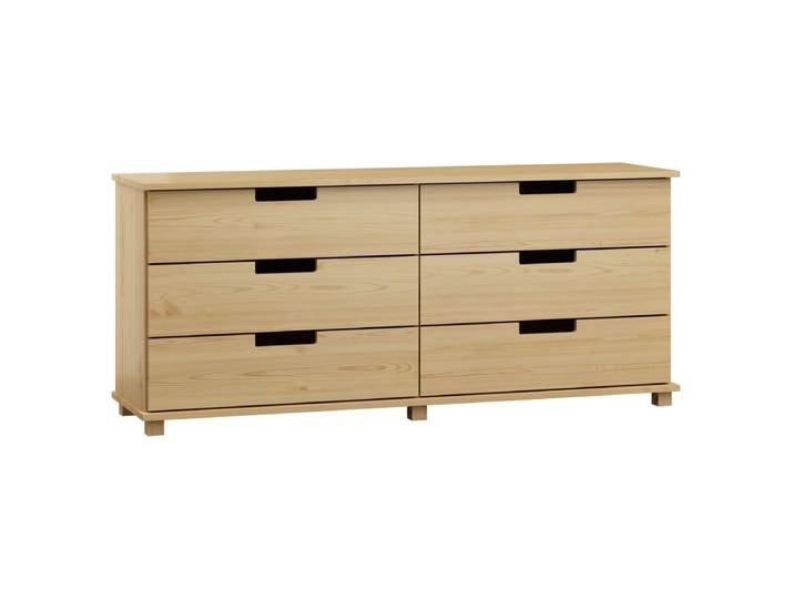 Kommode Kiefer massiv Vollholz natur 001 - Abmessung 80 x 180 x 42 cm (H x B x T)