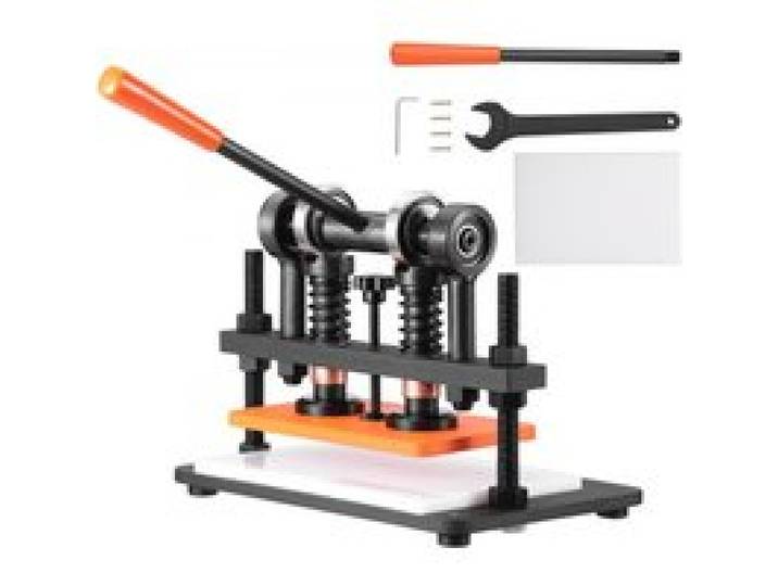 VEVOR Leder Stanzmaschine Manuelle Lederschneidemaschine 26 x 15 cm, Leder Prägemaschine 1,5 t Belastbare Leder-Stanzmaschine Geeignet für Leder, PVC/EVA-Schaumstoff, nicht Klebende Materialien