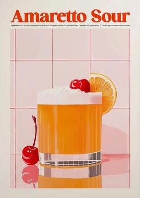 Inspire Select Aperol Spritz Cocktail Canvas Wall Art Italian Pizza, Wine & Negroni Kitchen Poster ct855 19.7 X 27.6 In unframed