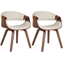CLP 2er Set Esszimmerstuhl Foley Stoff   Material: Stoff, Farbe: eiche/creme