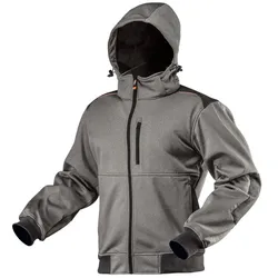Softshelljacke wind-wasserdicht grau/schwarz