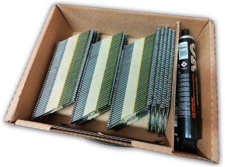 Kicloutou Pack 2200 clous 2.8x63 CRANTEES ACIER pour Paslode IM90 / IM90I