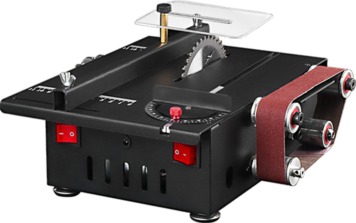 Selius Compacte Bandschuurmachine en Mini Tafelzaag 2-in-1 - 200W - Multifunctioneel