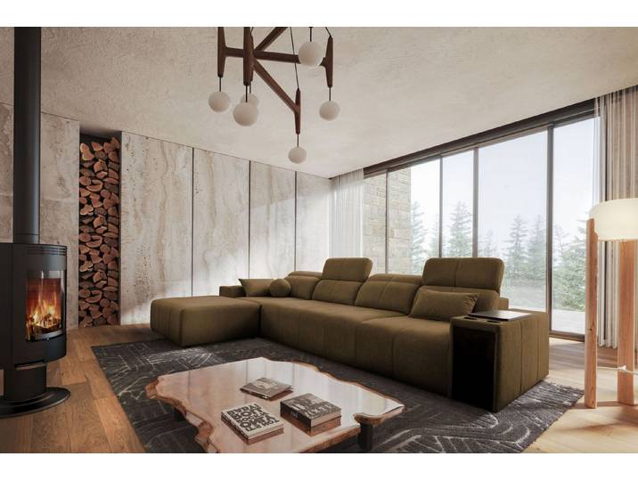 Kaiser Möbel Ecksofa mit Schlaffunktion, USB und verstellbarer Rückenlehne Mindy XII, Ecksofa, mit Relaxfunktion
