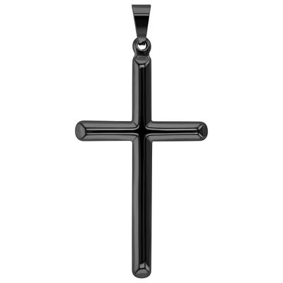 Kreuzanhänger AKZENT "Lazarus, langlebig", schwarz, Schmuckanhänger, Herren, Edelstahl