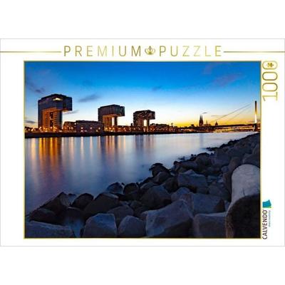 CALVENDO Puzzle Die Kranhäuser in Köln am Rhein | 1000 Teile Lege-Größe 64x48cm Foto-Puzzle für glückliche Stunden