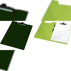 Klemmbrettmappe A4 PVC-Folie leinengeprägt farbig grün