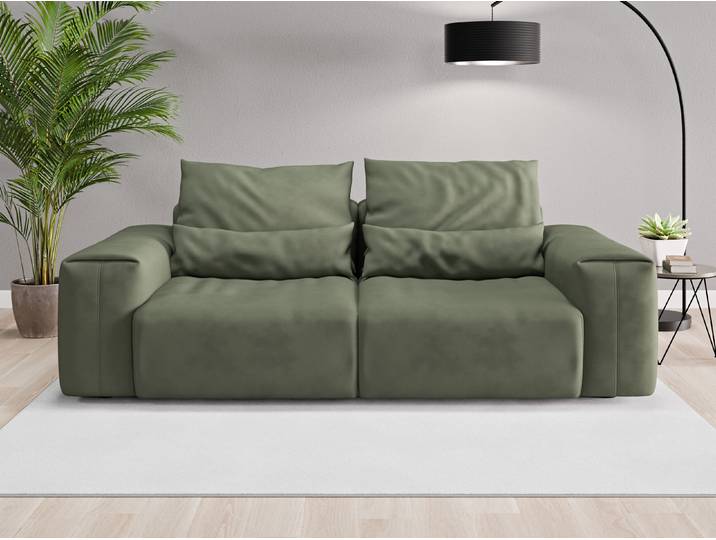 Einzelsofa Denver - Grün (Waldgrün) - Vintage Velours