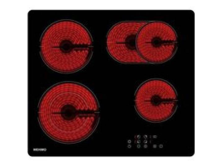 Plaque vitrocéramique - WEHIMO - XINLT2V-48 - 4 foyers 7200W - zone double anneau & ovale - 4 minuteries 1-99 min