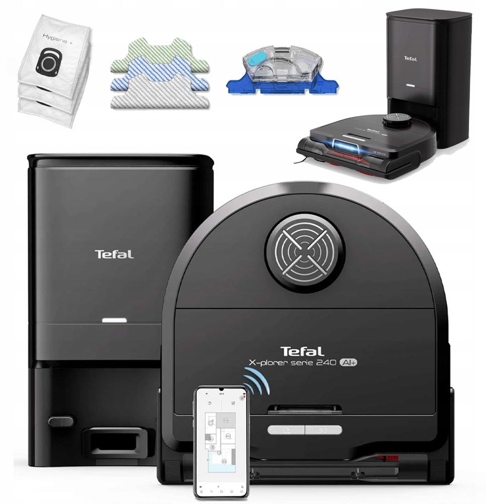 2-in-1 Tefal X-Explorer S240 Ai 8000 Pa, Mop 400 Cpm, 3D-Navigation Pro