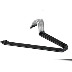 METRO PROFESSIONAL Hosenbügel, Metall, schwarz, 6 Stück