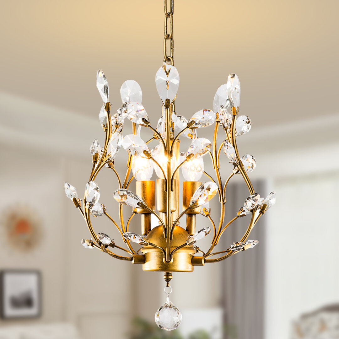 Blue Elephant Nevis 3 - Light Unique/Statement Chandelier Gold 34cm H X 33cm W X 33cm D