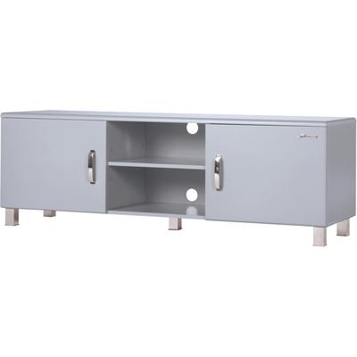 Lowboard PHOENIX "Miami", grau (hellgrau), B:160cm H:52,5cm T:41,2cm, Sideboards, Lowboard, Breite 160 cm