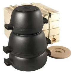 Skeppshult Gusseisen Topf und Pfannen Set, Pfannenset + Topfset, Schwarz