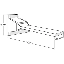Hamotec, Vorhang Zubehör, Wandträger Tec-Line