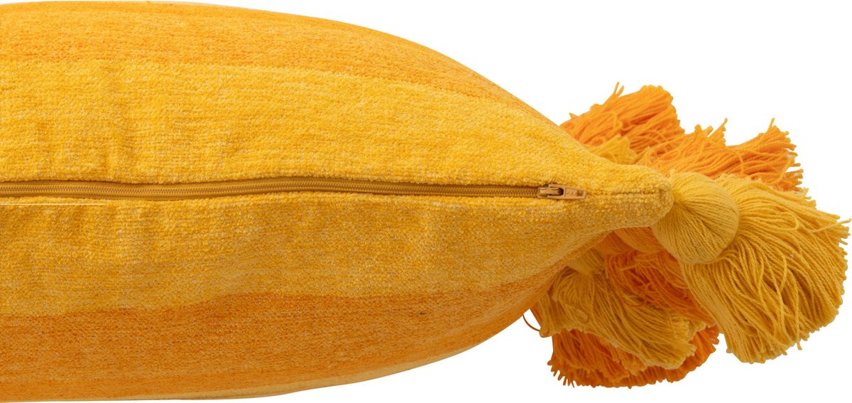 J-Line kussen Stripe textiel oranje
