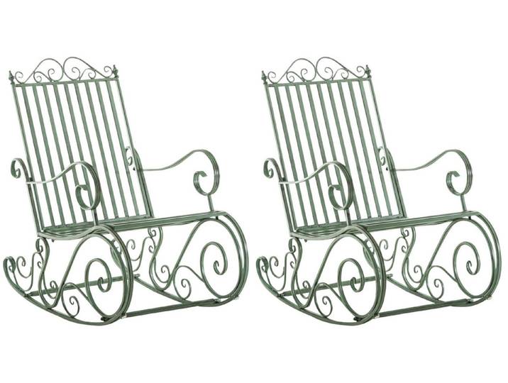 CLP Schaukelstuhl Schaukelstühle Smilla Eisen (2er Set), Schwingstühle mit hoher Rückenlehne
