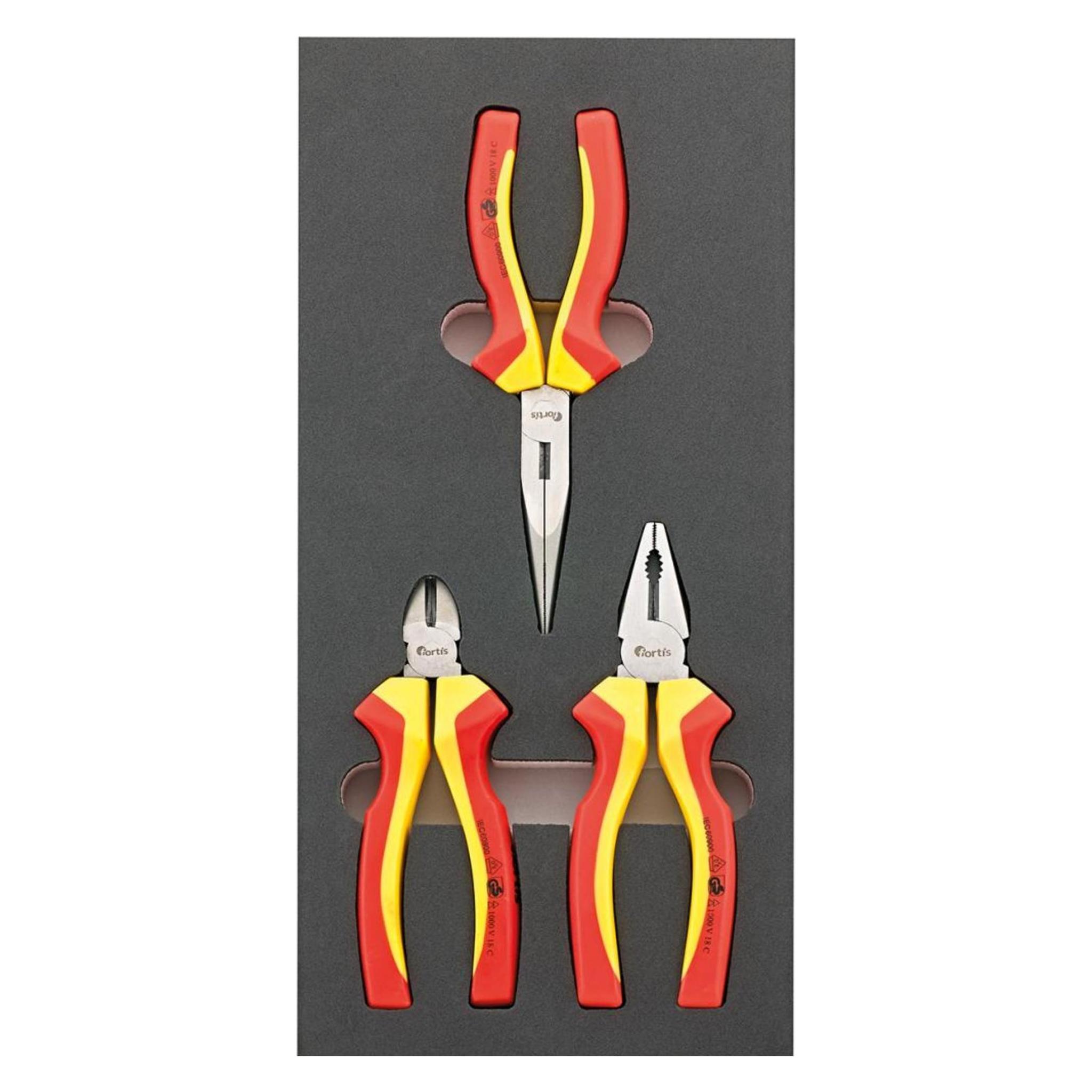 Fortis Werkzeugmodul 1/3 Zange VDE 3 Teile (4063726002402)