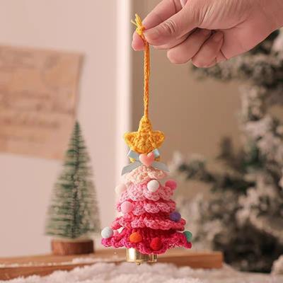 Uplift Treasures Knitted Christmas Tree Plush Hanging Ornament a