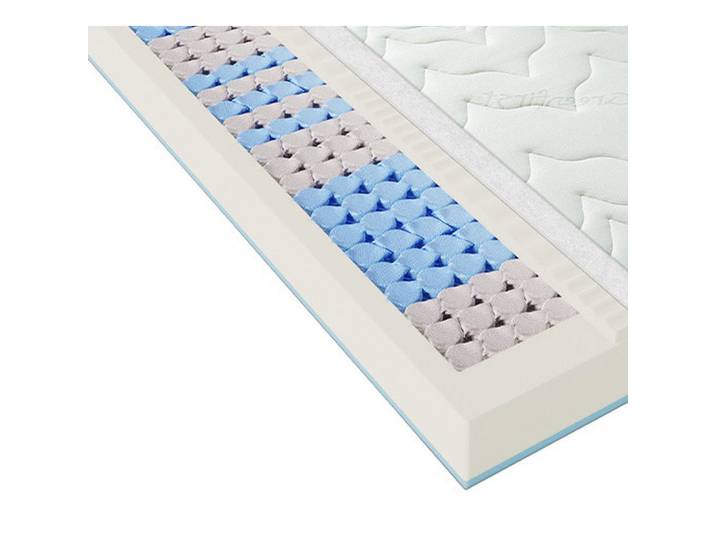Taschenfederkernmatratze, Weiß, 90x200 cm, Textil, Wendematratze H2 + H3, Xora