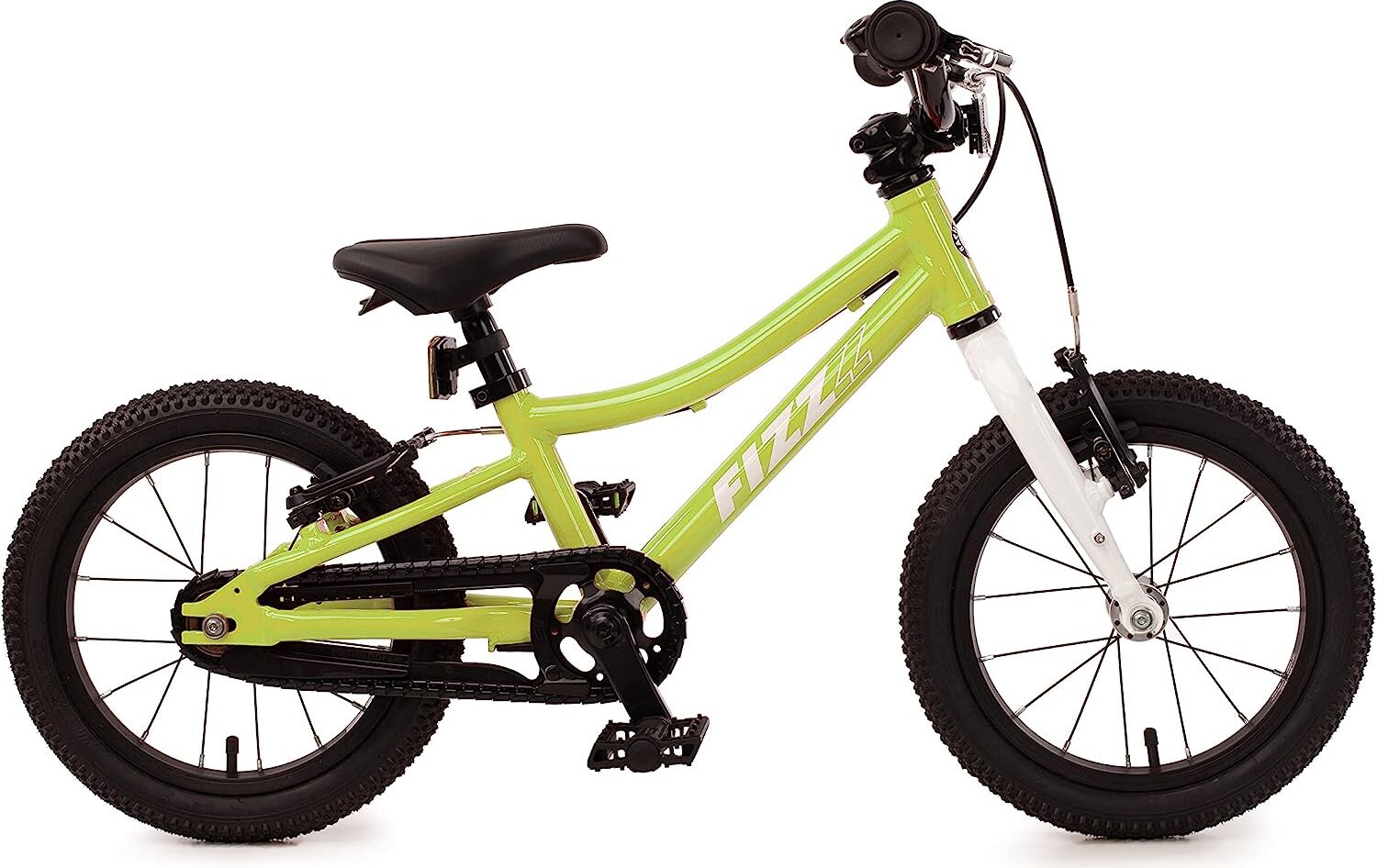 Fizz superleichtes Fahrrad 14 Zoll Kinderfahrrad Aluminium, Lemongrün