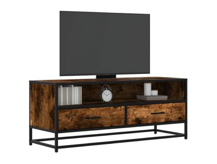 VIHHQGC Regal TV-Konsolentisch aus Holzwerkstoff und Metall mit 100x34,5x40 cm Abmessungen und praktischem Stauraum für Multimedia-Geräte