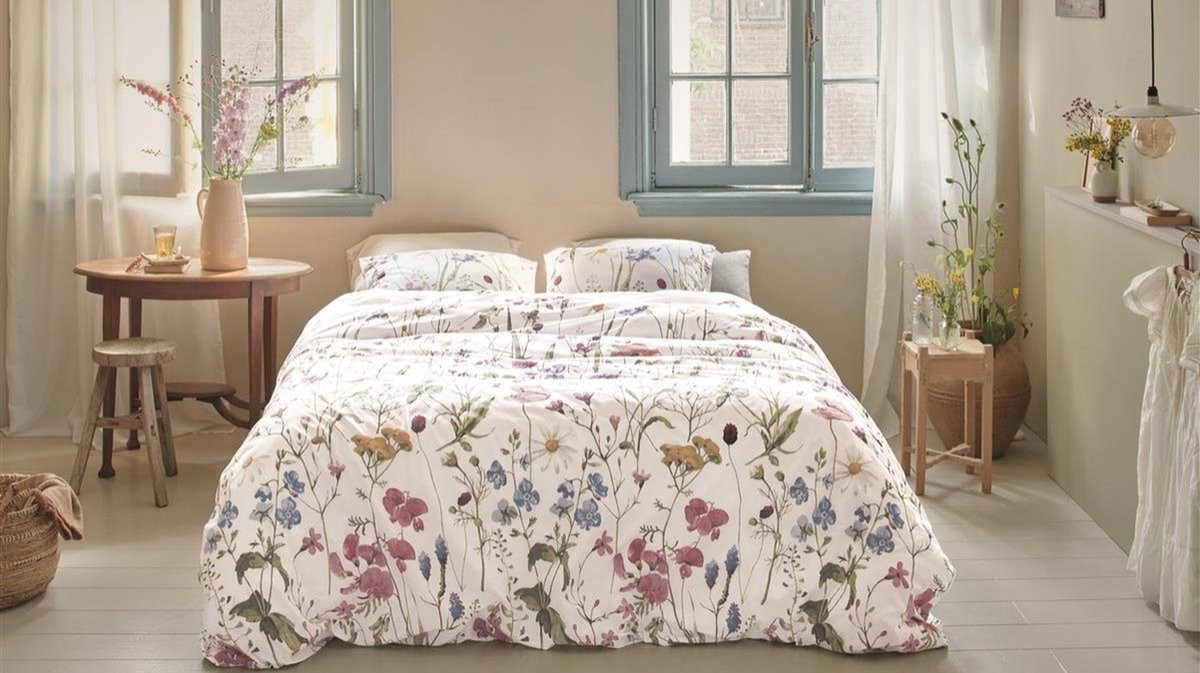 Ariadne at Home Dekbedovertrek Bloom - Wit - 260 x 200/220 cm