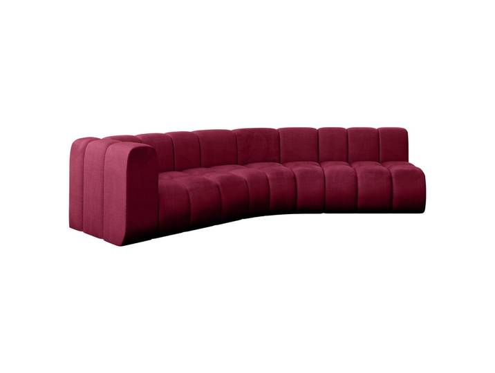 ECKSOFA modulares Sofa Karex-L1 - 308x194x70 cm Bordeauxrot