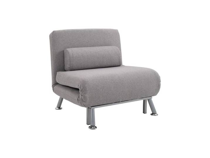 Adjustable Back Futon Sofa Chair - Grey