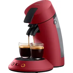 PHILIPS SENSEO® CSA210/90 Original Plus 2-Tassen-Funktion, milder oder starker Kaffee, 0.7L Wassertank, Padmaschine, Dunkelrot