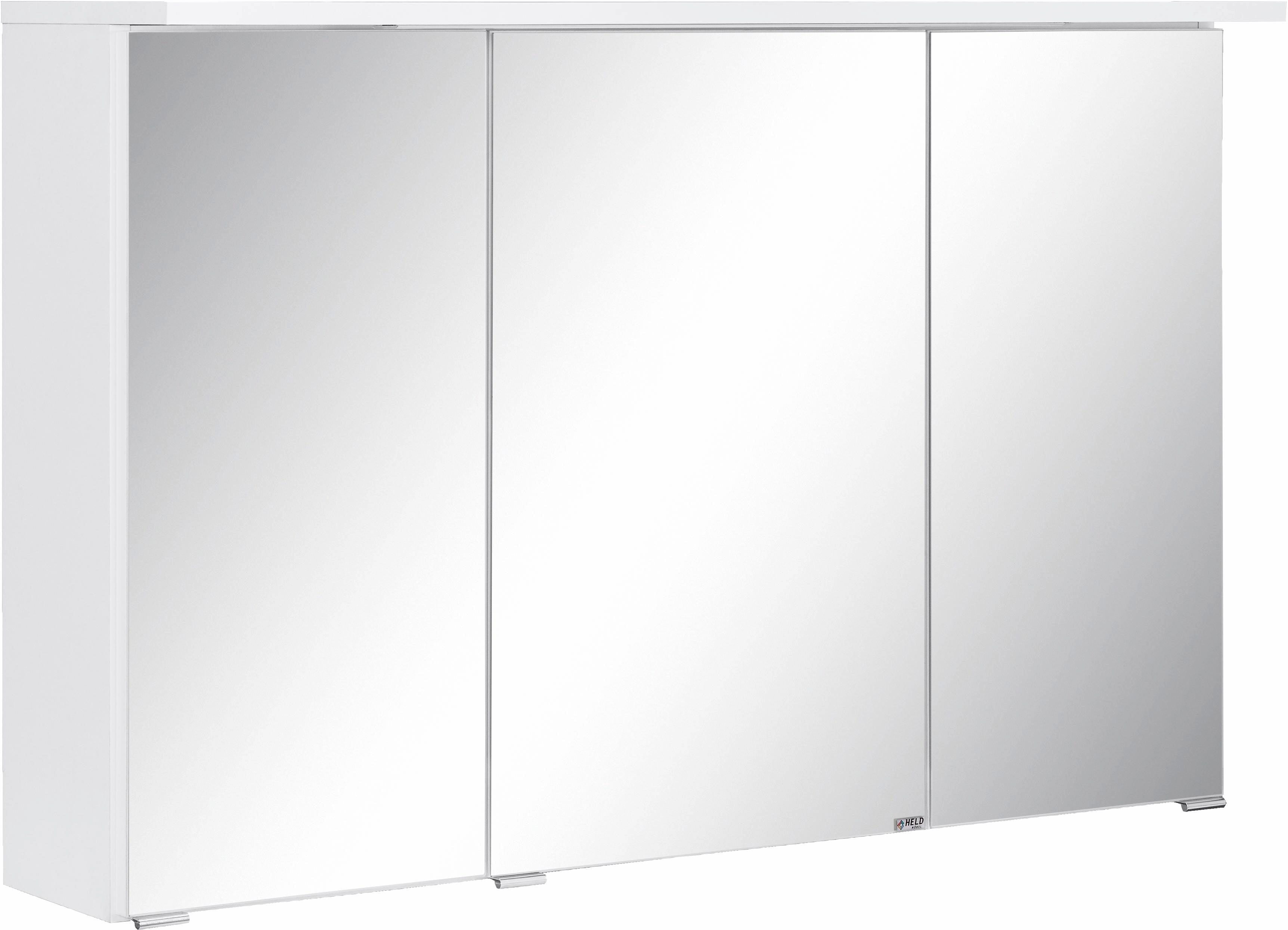 Spiegelschrank WELLTIME "Ravenna", grau (graphit), B:100cm H:68cm T:20cm, Schränke, Spiegelschrank, Breite 100 cm