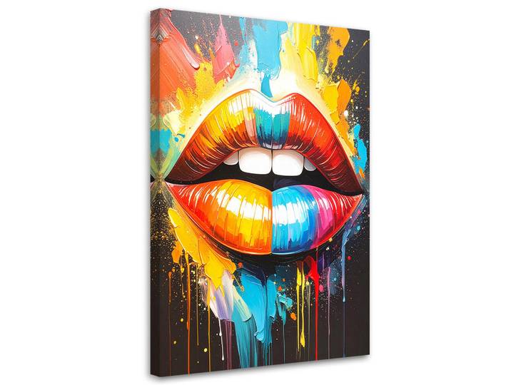 Feeby Leinwandbild Popkultur 60x90cm, Mehrfarbig, Pop-Art, Rechteckig, 60x90 cm, Bilder & Rahmen, Bilder, Leinwandbilder