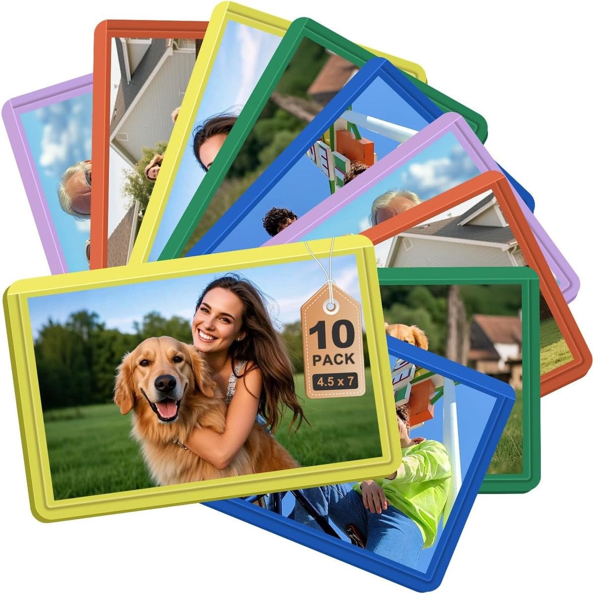 ShopVlot Magnetische fotolijsten multi-kleur 4,5 x 7 cm