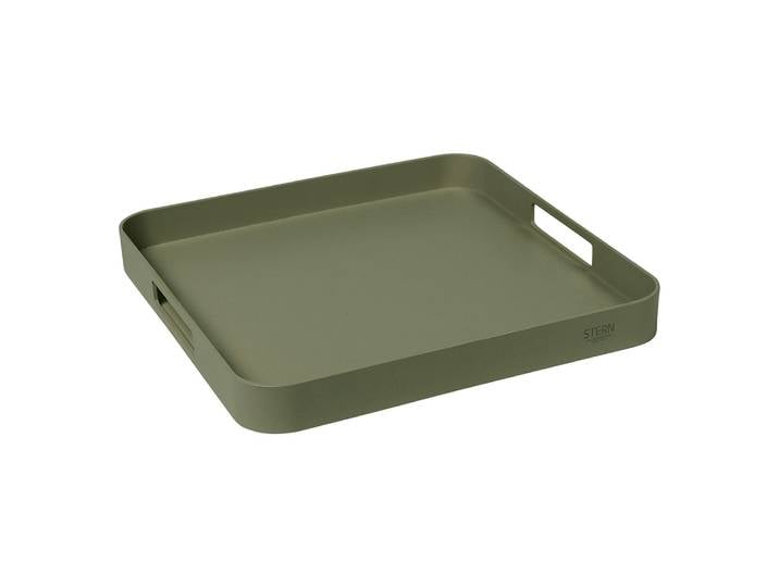 Stern Tablett 40x40x5 cm Aluminium oliv