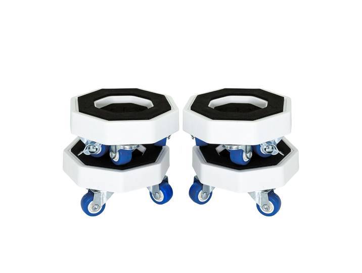 Möbelrollen achteckig Set 9-teilig schwarz/weiss
