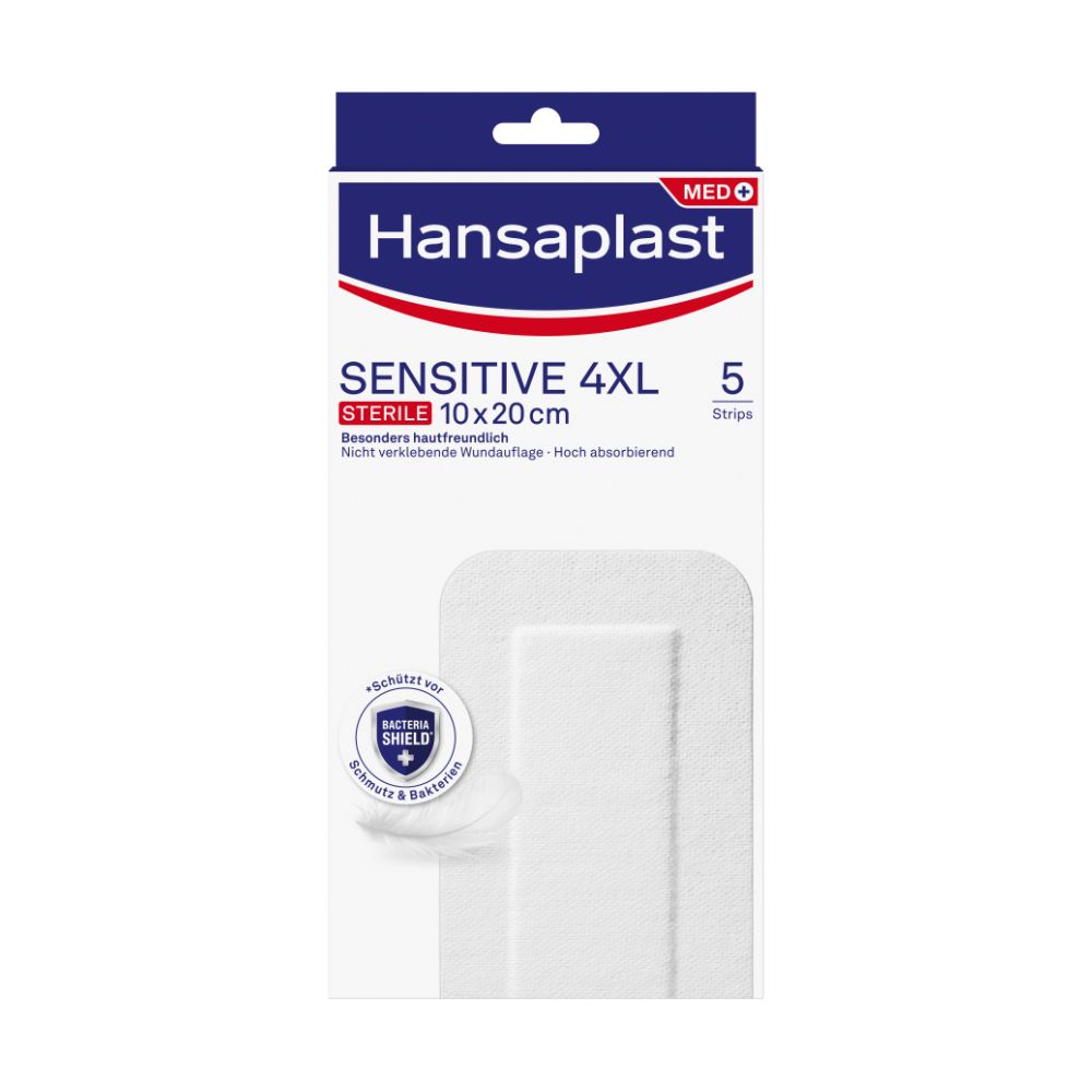 Hansaplast Sensitive Wundverband steril 10x20 cm 5 St Pflaster
