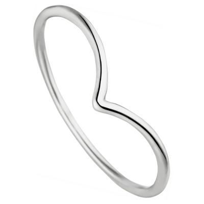 Fingerring JOBO "Spitz-Ring" Gr. 52, weiß (weißgold 585), Fingerringe, Damen, 52, Weißgold 585, Fingerring, 585 Weißgold