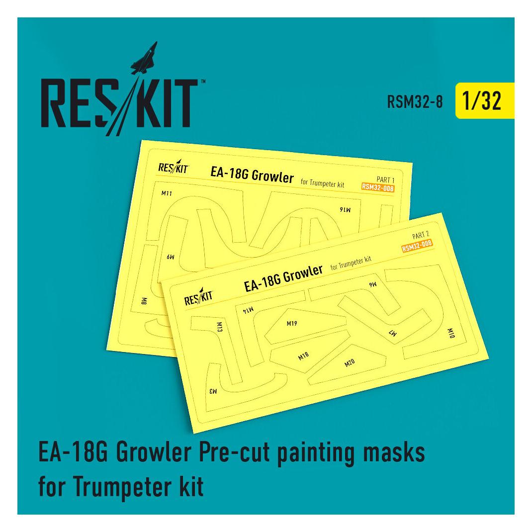 ResKit EA-18G Growler Pre-cut painting masks for Trumpeter kit (RSM32-0008)