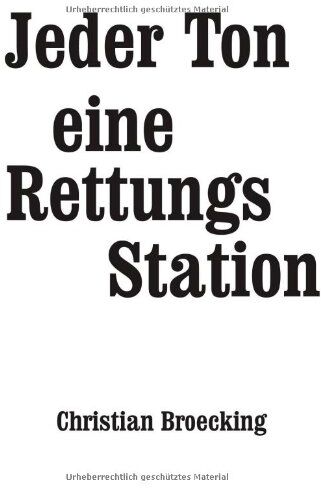 Christian Broecking - Jeder Ton eine Rettungsstation - Preis vom 19.10.2026 19:33:35 h