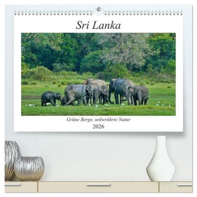 Sri Lanka, Grüne Berge - unberührte Natur (hochwertiger Premium Wandkalender 2026 DIN A2 quer), Kunstdruck in Hochglanz
